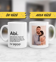 Fotoğraflı Abi Kupa Bardak
