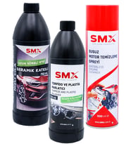 SMX ARAÇ BAKIM SETİ(SERAMİK CİLA-TORPİDO TEM.-SUSUZ MOTOR TEMİZLEME