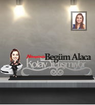 Kişiye Özel İş Kadını Karikatürlü Kolay Yetişmiyor Ahşap Biblo Bayan-10