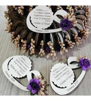 Kişiye Özel Ahşap Magnet Hatıra (Bej)