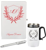 Kişiye Özel Hazırlanmış Hediye Defter Kalem Ve Termos - Mug Seti
