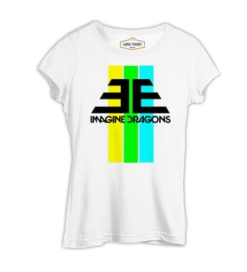 Imagine Dragons - EE Beyaz Kadın Tshirt