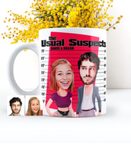 BK Gift Kişiye Özel Olağan Şüpheliler Karikatürlü Beyaz Kupa Bardak - 1