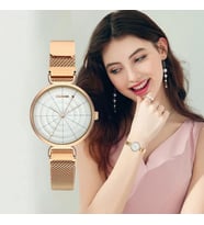 Coliseum Kadın Kol Saati Lüks Moda Şık Trend Bayan Kol Saati Siyah Rose Gold