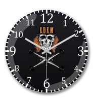 Skull Radical Duvar Saati Bombeli Gercek Cam