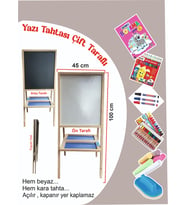 Çift Taraflı Ayaklı Ahşap Yazı Tahtası No:3
