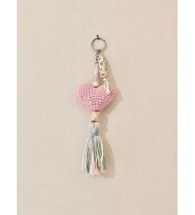 Amigurumi Pembe Kalp Anahtarlık & Çanta Süsü