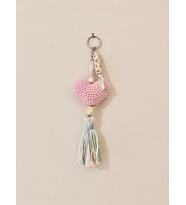 Amigurumi Pembe Kalp Anahtarlık & Çanta Süsü