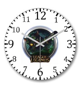 League of Legends Duvar Saati Bombeli Gercek Cam
