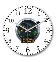 League of Legends Duvar Saati Bombeli Gercek Cam
