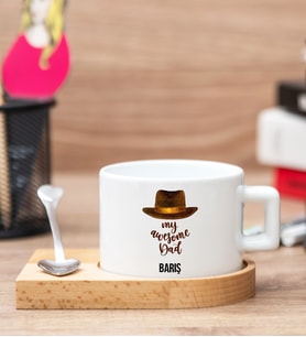Awesome Tasarım Ahşap Altlıklı Fincan