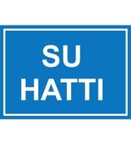 MIGNATIS - Su Hattı Levhası - Sac Malzeme 35x50cm