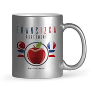 BK Gift Kişiye Özel Fransızca Öğretmeni Gümüş Yaldızlı Kupa Bardak  2