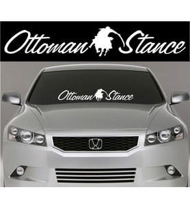 Osmanlı Devleti Ottoman Stance Ön Cam Sticker Yapıştırması