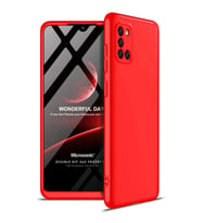Microsonic Samsung Galaxy A31 Kılıf Double Dip 360 Protective Kırmızı