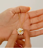 925 Ayar Gümüş Papatya Falı Kolye