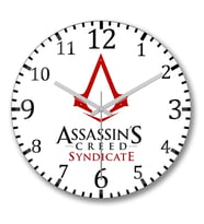 Assassins Creed Duvar Saati Bombeli Gercek Cam
