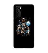 Uzay Astronot Tasarım Süper Şeffaf Silikon Telefon Kılıfı Huawei P40 Pro