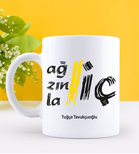 BK Gift Kişiye Özel Ağzınla İç Tasarımlı Beyaz Kupa Bardak