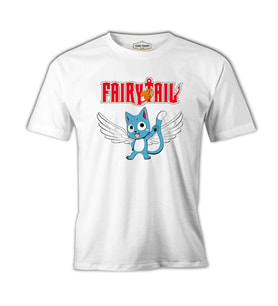 Fairy Tail - Happy Beyaz Erkek Tshirt