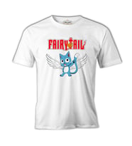 Fairy Tail - Happy Beyaz Erkek Tshirt