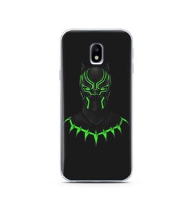 Black Panter Tasarım Süper Şeffaf Silikon Telefon Kılıfı Samsung J3 Pro
