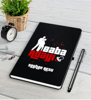 BK Gift Kişiye Özel Baba Adayı Siyah Defter Kalem Seti-1
