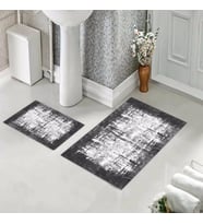 Banyo Halısı Ikili Klozet Takımı Kaymaz Tabanlı (60 xm x 100 cm + 40 cm x 60 cm) 