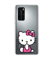 Hello Kity Tasarımlı Süper Şeffaf Silikon Telefon Kılıfı Huawei P40