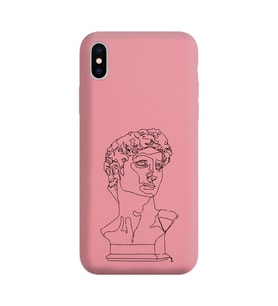 Iphone X Çizgi Tasarımlı Pudra Lansman Telefon Kılıfı