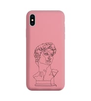 Iphone X Çizgi Tasarımlı Pudra Lansman Telefon Kılıfı