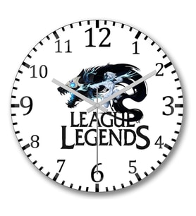 League Of Legends Kindred Duvar Saati Bombeli Gercek Cam