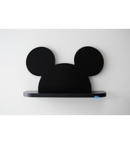 Dfn Wood Micky Mouse Şekilli Raf Kitaplık Duvar Rafı Çocuk Odası Raf