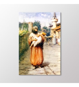 Arty Tablo Bir Kadın Tablo (Karışık)