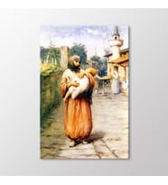 Arty Tablo Bir Kadın Tablo (Karışık)