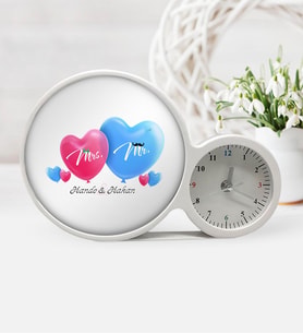 BK Gift Kişiye Özel Sevgililer Günü Saatli Sihirli Led Ayna Çerçeve  4