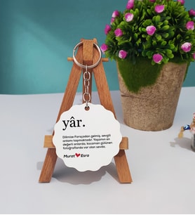 Sevgililer Günü Hediyesi Yar Tasarımlı Kişiye Özel Sevgililer Günü Hediyesi Ahşap Anahtarlık