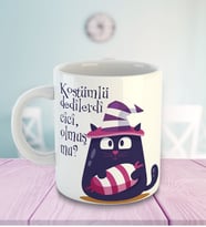 Meow Kostümlü Dediler Di Cici Olmuş Mu Temalı Kupa Bardak 81523