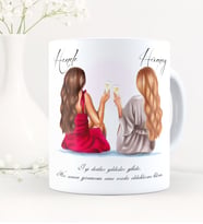 BK Gift Kişiye Özel En İyi Dost Beyaz Kupa Bardak-1