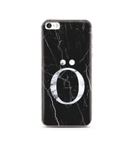 Iphone 5 Siyah Mermer Harf Tasarımlı Telefon Kılıfı Ö-Harfi 