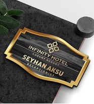 BK Gift Kişiye Özel Ahşap Yaka İsimliği - 10