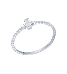 Diamond Line-Gülaylar Altın 14 Ayar Baget Taşlı Yüzük