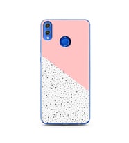 Pembe Puantiye Tasarımlı Süper Şeffaf Silikon Telefon Kılıfı Huawei Honor 8x