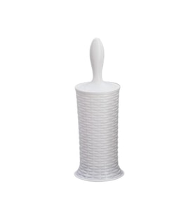 Omnipazar SY-6040 Örgü Desen Wc Tuvalet Fırçası Plastik Beyaz