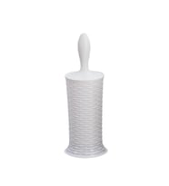 Omnipazar SY-6040 Örgü Desen Wc Tuvalet Fırçası Plastik Beyaz