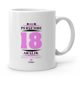 BK Gift Kişiye Özel Bugün Günlerden Beyaz Kupa Bardak  2