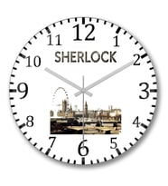 Sherlock2 Duvar Saati Bombeli Gercek Cam
