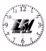 Lyric Major Speedy Stamp  Duvar Saati Bombeli Gercek Cam