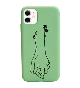 Iphone 11 Çizgi Tasarımlı Yeşil Lansman Telefon Kılıfı