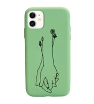 Iphone 11 Çizgi Tasarımlı Yeşil Lansman Telefon Kılıfı